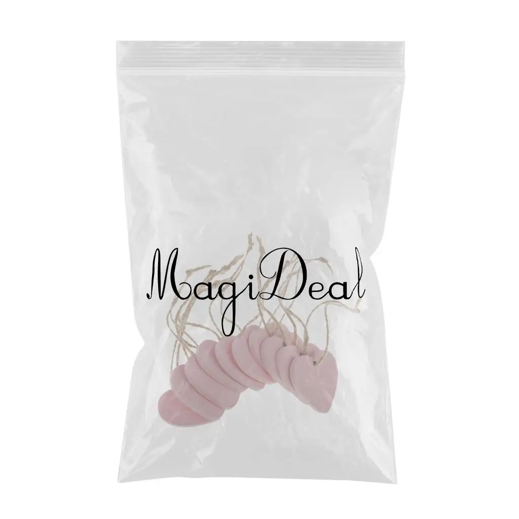 10 Pieces Painted Wood Heart Tags Hanging Craft DIY Home Decorations pink DIY Wind Chimes Hanging Tags Wedding Decoration