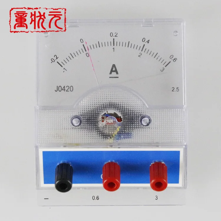 Transparent Projection DC Ammeter 0.6A3A Ammeter Physics Electrical