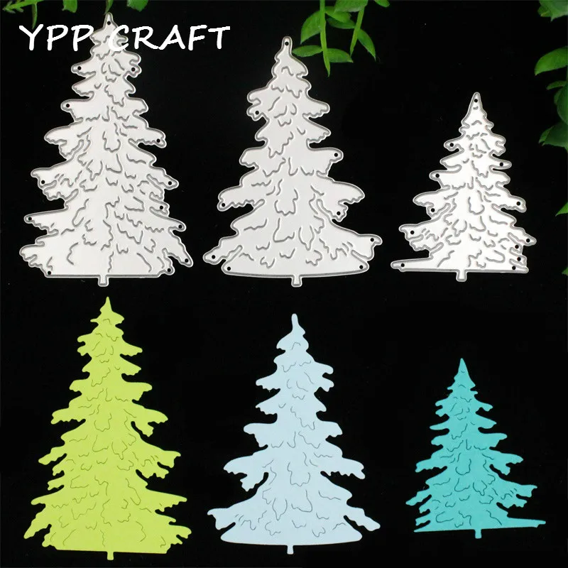 

YPP CRAFT 3pcs Trees Cutting Dies Stencils for DIY Scrapbooking/photo album Decorative Embossing DIY Paper Cards