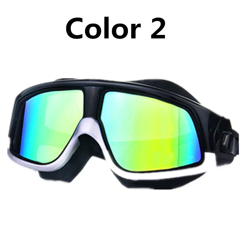 Очки для плавания ming с силиконовой оправой, очки для плавания, анти-туман, УФ, для мужчин и женщин, диоптрийные очки для плавания, маска, водонепроницаемая, волнистая-1,5~-8,0 - Цвет: 2