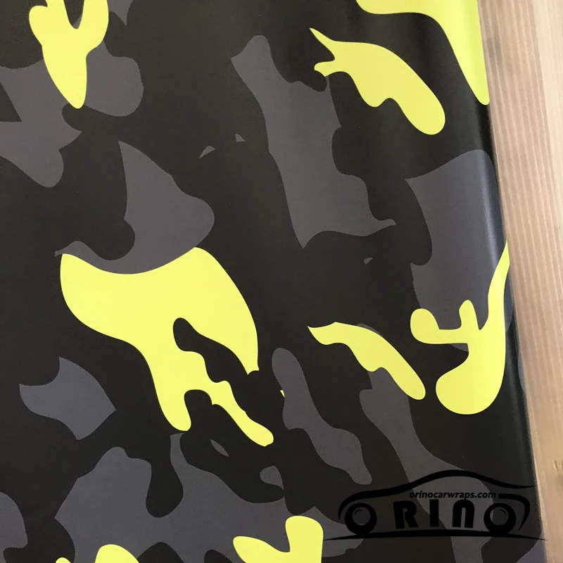 Black Grey Yellow Vinyl Film-1