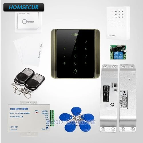 

HOMSECUR 125Khz RFID Access Control System With Touch Keypad + Surface Mount Drop Bolt Lock
