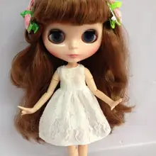 Цена коричневый длинные вьющиеся волосы цельная кукла без одежды кукла, Заводская кукла, подходит для DIY Изменить игрушка BJD для девочек