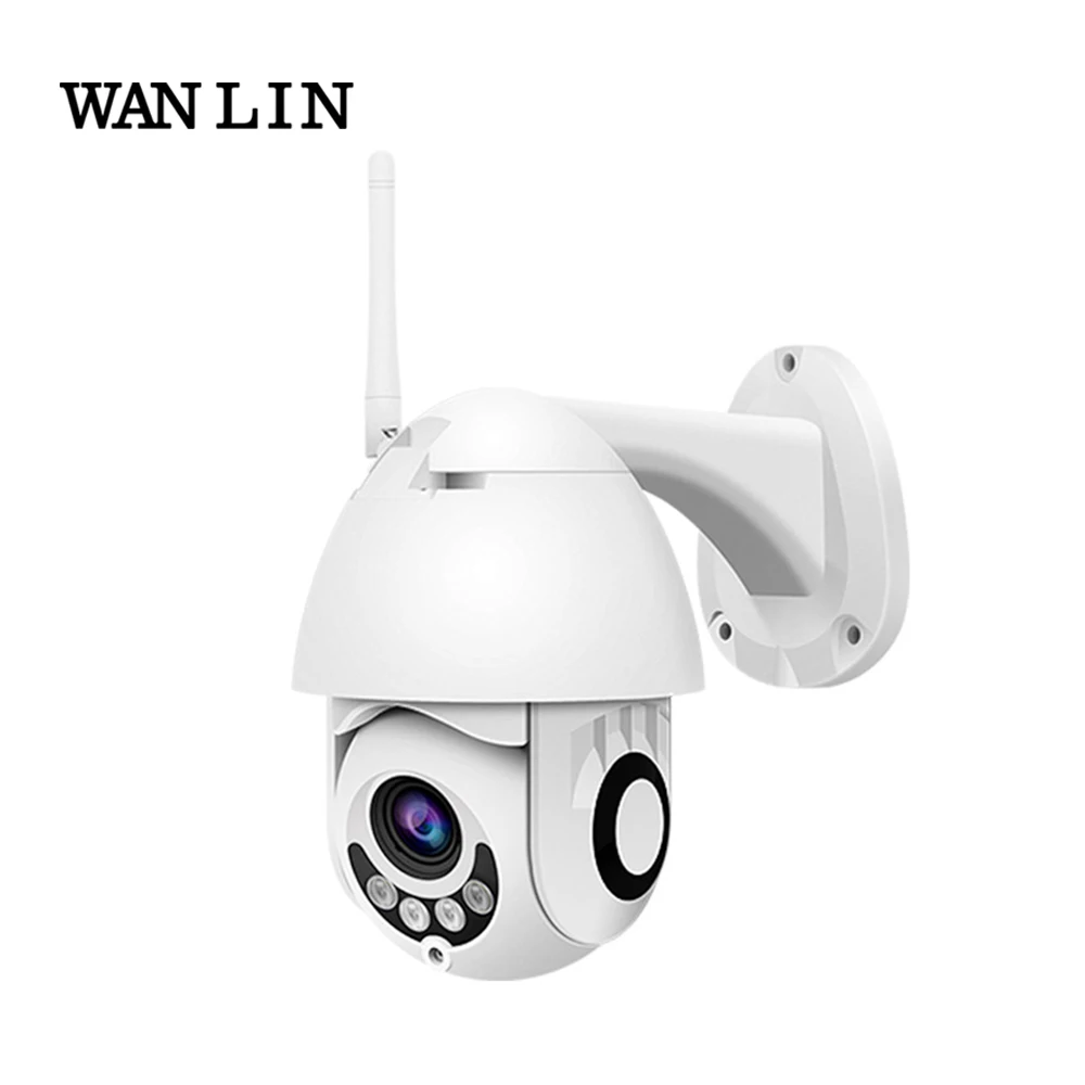 

WANLIN Wireless Outdoor PTZ IP Camera H.265+ 1080P Speed Dome CCTV Security Cameras Starlight WIFI 2MP IR Home Surveilance