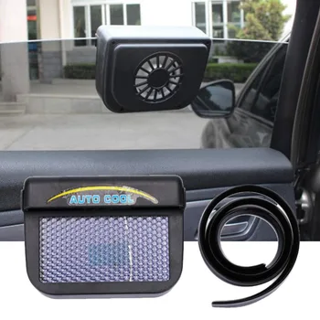 

Vehemo 1pc Car Cooling Fan Solar Power Mini Air Conditioner Auto Air Vent Cool Fans Portable Car Air Conditioner Ventilation