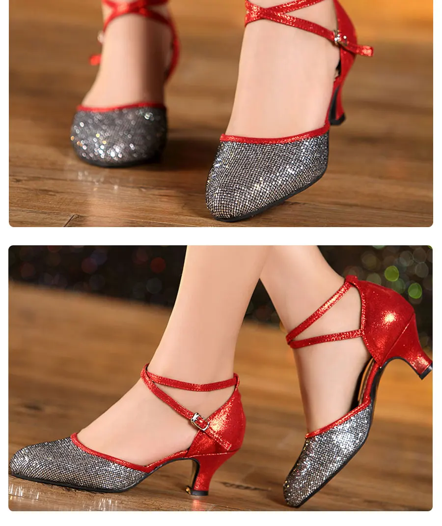 HoYeeLin/современные танцевальные туфли на каблуке для женщин с закрытым носком, танго, вальс, танцевальная обувь, домашняя замшевая подошва