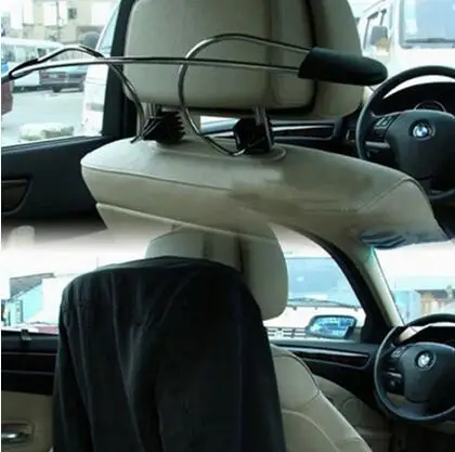 Заднее сиденье автомобиля подголовник 1 шт. Нержавеющая сталь автомобиля autoat вешалка многоцелевой хранения костюм рубашки куртка ткань стойки