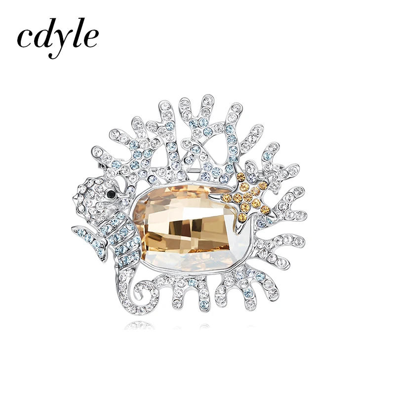 

Cdyle Embellished with crystals from Swarovski Brooches Women Austrian Rhinestone Fashion Jewelry Elegant Lovely Retro