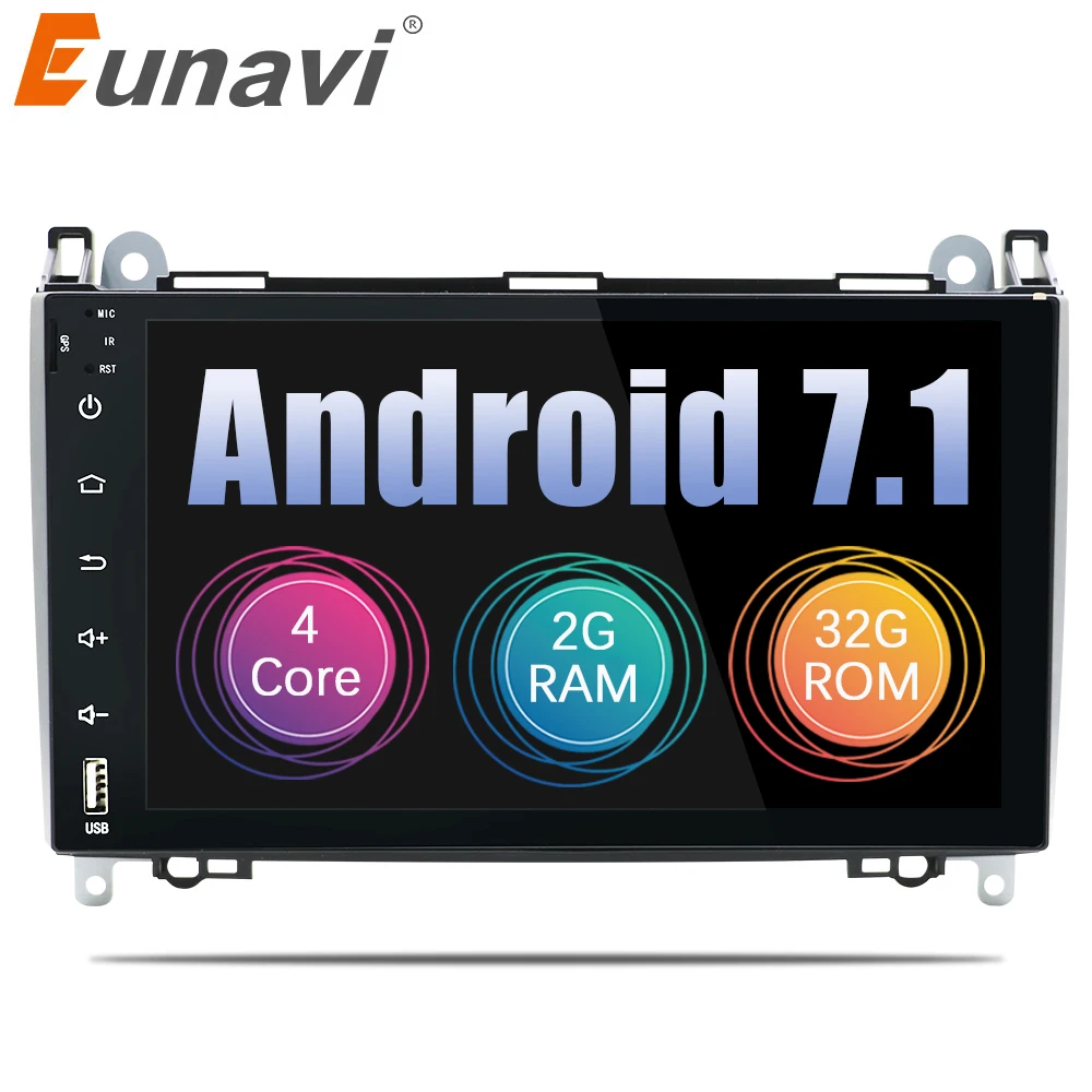

Eunavi 9'' 2 Din octa core Android 8.1 Car Radio Stereo GPS for Mercedes Benz Sprinter W906 VW Crafter Volt LT3 2006-2012 WIFI