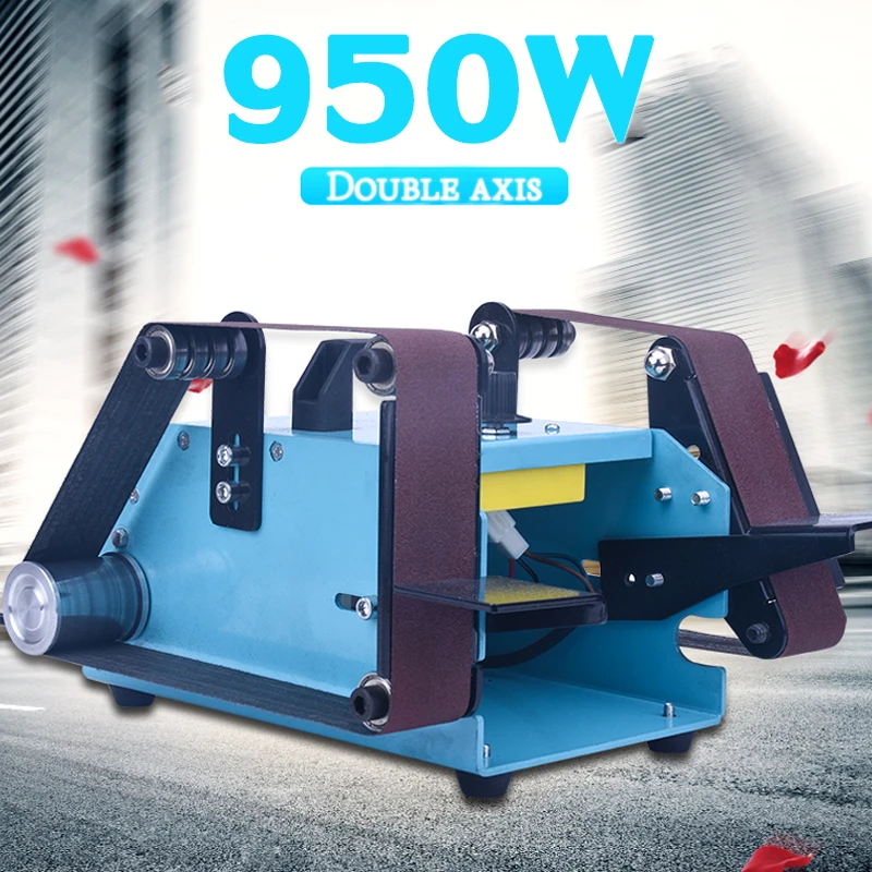 950W Double Axis Bench Belt Sander Grinding Machine Bench Grinder Sanding 220V 950W Double Axis Bench Belt Sander Grinding Machine Bench Grinder Sanding 220V