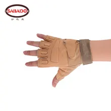Кожаные хлопковые походные мотоциклетные перчатки на половину пальца для охоты Военный Тактический Перчатки