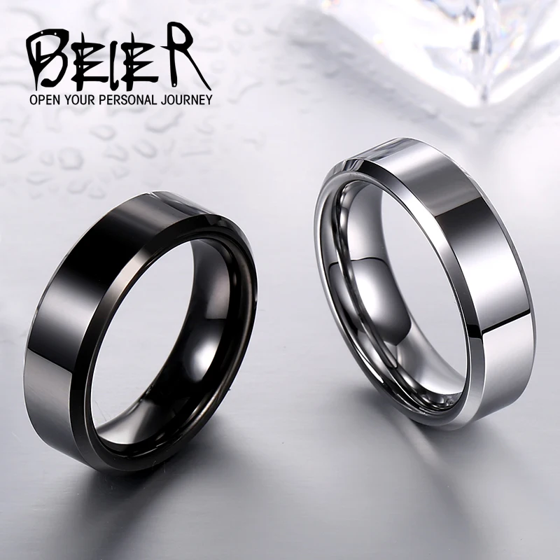BEIER New 2018 Royal Men's Fashion With 4/6/8mm Tungsten Ring High Quality Wedding Jewelry Gift BR-W056