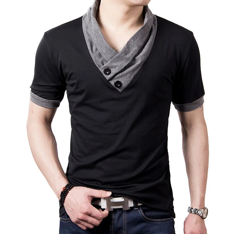 Мужские рубашки с коротким рукавом летние мужские роскошные стильные повседневные приталенные рубашки мужские рубашки Chemise Homme размера плюс 4XL 25 - Цвет: Black