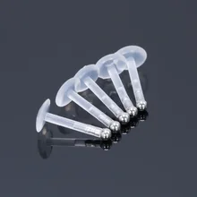 5x модная губная серьга пирсинг для губ 16 г нержавеющая сталь УФ пластик анти-аллергическая вставка нить для тела Пирсинг ювелирные изделия мульти-использование