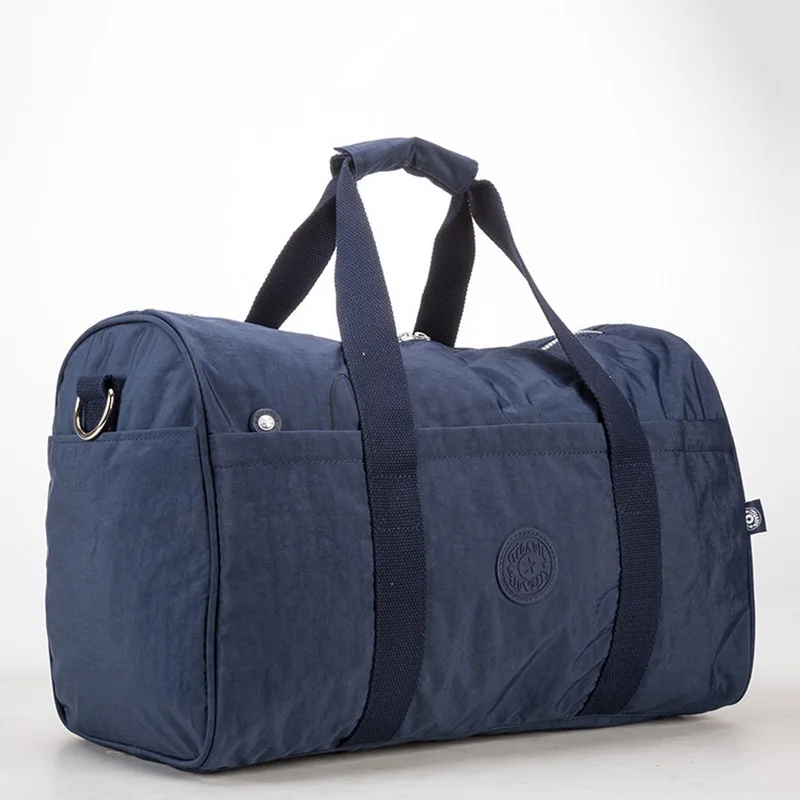 Мужская большая Вместительная деловая походная короткая дорожная сумка Портативная Женская нейлоновая сумка для вещей многофункциональная сумка для багажа - Цвет: royalblue