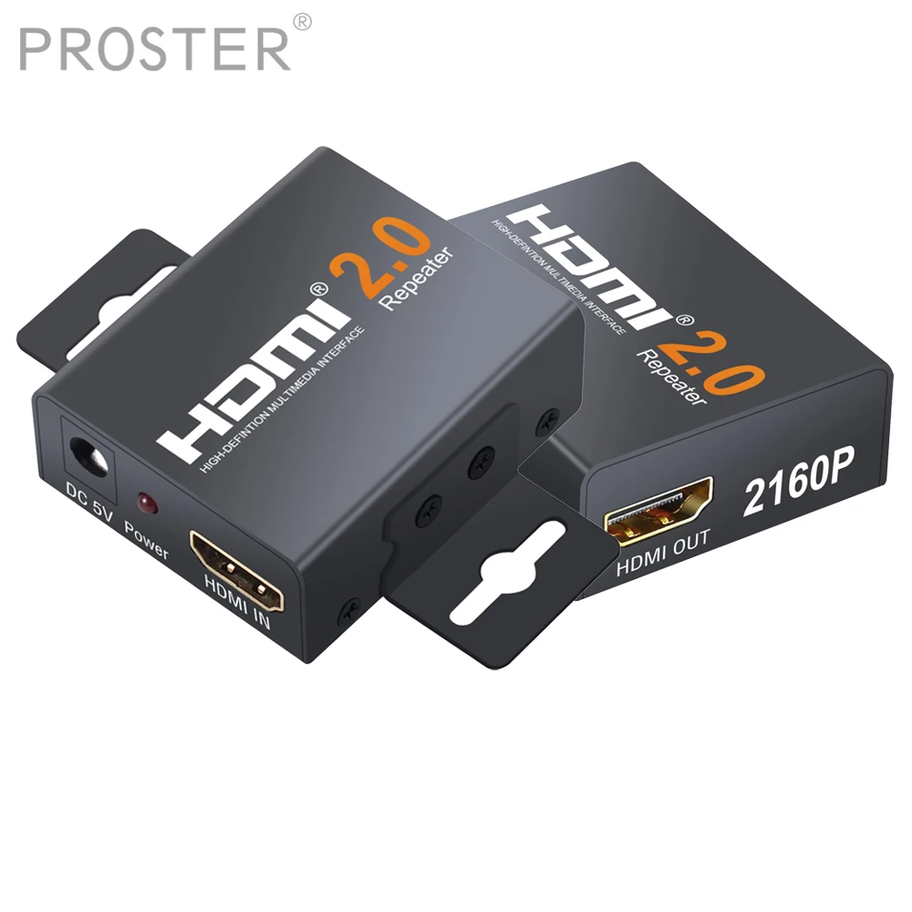 Ceny Proster 4K x 2K 2.0 HDMI Repeater HDMI Extender 1080P 3D kabel adapter HDMI wzmacniacz sygnału wzmacniacz nad sygnału HDTV do 60m