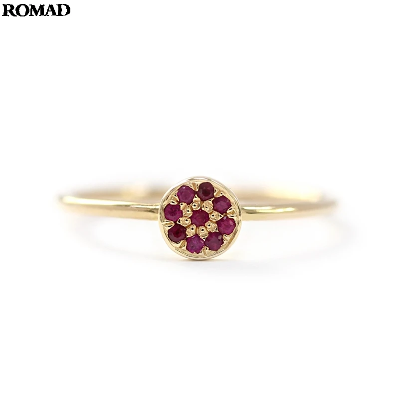 

Garnet red personality Red Color Zircon Rose Gold Ring Love Heart Romantic Finger Ring for Women Wedding Jewelry bague A40