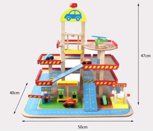Многоэтажный автомобильный паркинг гараж игровой набор с АЗС Автомойка аэропорт и аксессуары модель здания игрушки для детей мальчиков