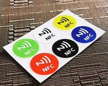 6pcs/lot Waterproof 6 Colors NFC Stickers Smart Adhesive Ntag213 Tags Compatible with All Phones