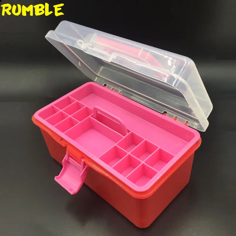 

2 Floor DIY Tools Packaging Box Portable Practical Electronic Components Screw Removable Storage Screw Jewelry Tool Case Colorfu
