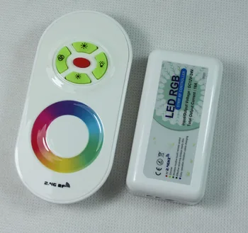 

2.4G RGB LED Touching Remote Controller,DC12-24V input,6A*3 channel output