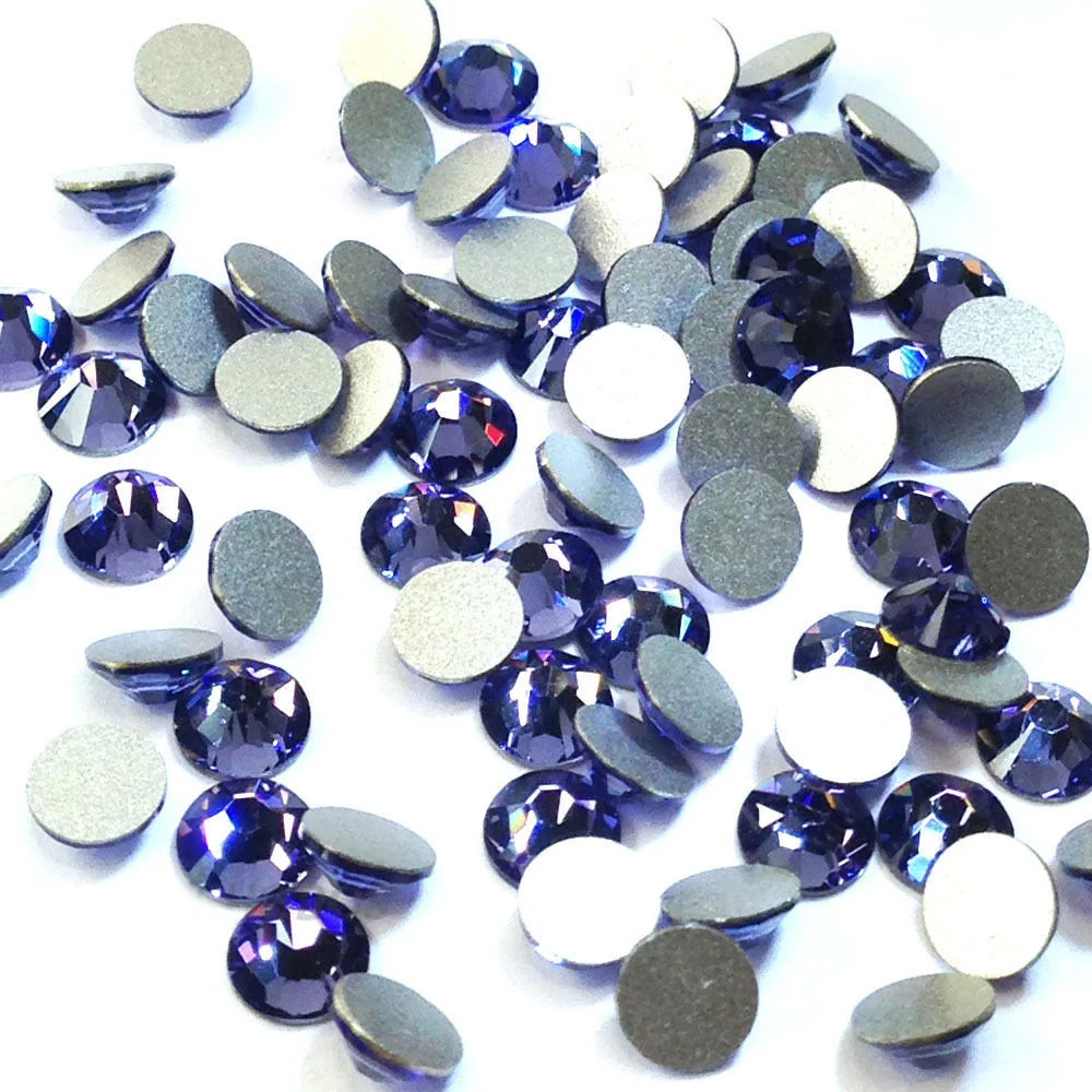 

Tanzanite All Size Non Hotfix Glass strass Purple Rhinestones Flatback Decorations for nail art decorations