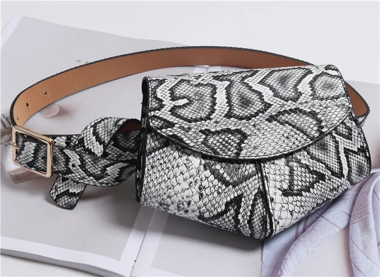 Женская серпантиновая поясная сумка женская новая модная поясная сумка мини Диско поясная сумка кожаная маленькая сумка на плечо