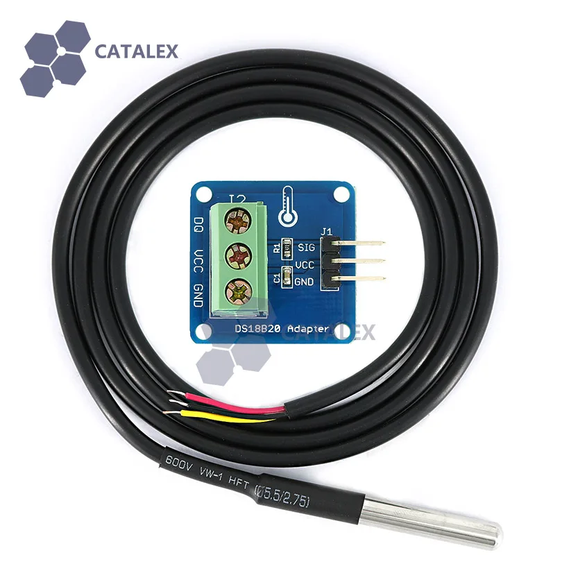 ESP8266 Arduino DS18B20 Temperatur Sensor Messsonde Probe 1-Wire 100 cm ESP8266 Arduino DS18B20 Temperatur Sensor Messsonde Probe 1-Wire 100 cm