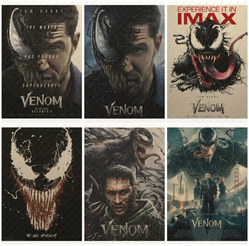 

Venom Movie Poster Yellow Kraft Paper wall sticker Decorative paintings Retro Poster