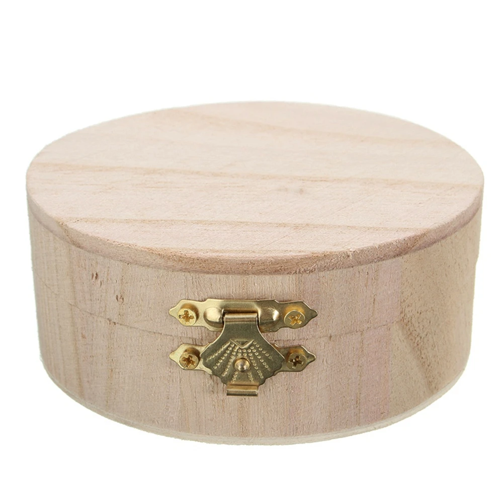 Шкатулка для украшений круглая деревянная коробка бутик Подарочная деревянная коробка как подарочная шкатулка Ювелирная шкатулка