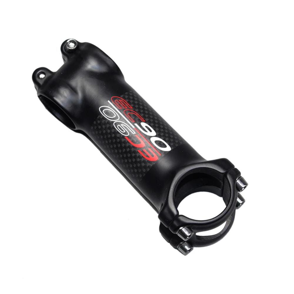EC90 Ultra-light Road Bike Stem 31.8-28.6 Riser MTB Bicycle Stem Rod Carbon+Aluminium Alloy Cycling Stems 60708090100110mm (5)