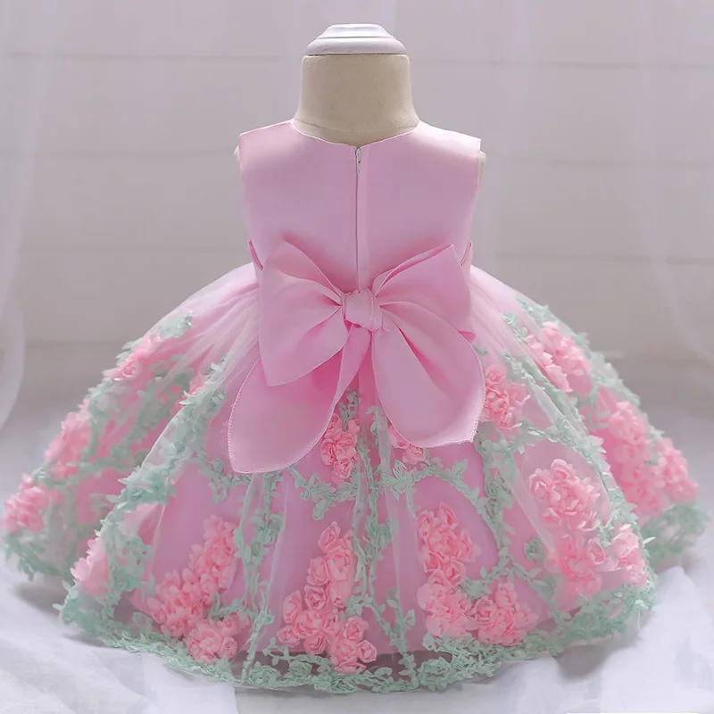 Коллекция года, зимнее платье для новорожденных девочек, одежда свадебное платье для девочек возрастом 1 год, детское праздничное платье принцессы для дня рождения для малышей возрастом от 3 до 12 месяцев