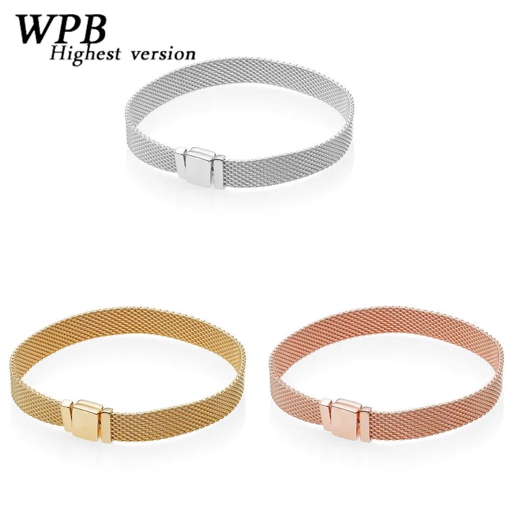 

WPB Highest version 925 silver Original REFLEXIONS bracelet for original diy charm string jewelry fashion luxury jewelry