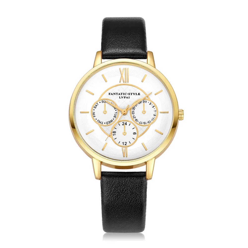 Модные Дизайн Для женщин часы LVPAI Лидирующий бренд темперамент Кожа Кварцевые часы мужские женские римские цифры часы Relogio Reloj # Ni