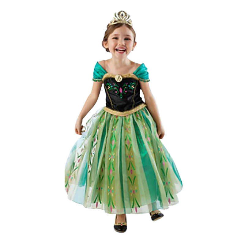 Коллекция года, новые летние Детские платья для девочек, платье Эльзы карнавальный костюм принцессы Анны и Эльзы одежда для малышей vestido infantis