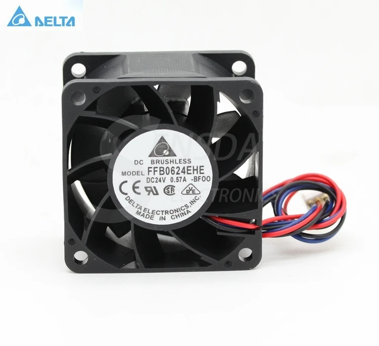 

Delta FFB0624EHE 6038 60mm 6cm DC 24V 0.57A server inverter cooling fans axial cooler