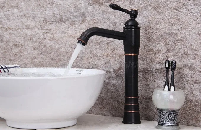 Bathroom Basin Sink Faucet Oil Rubbed Bronze Single Handle Kitchen Tap Faucet Mixer hot and cold water tap znf299