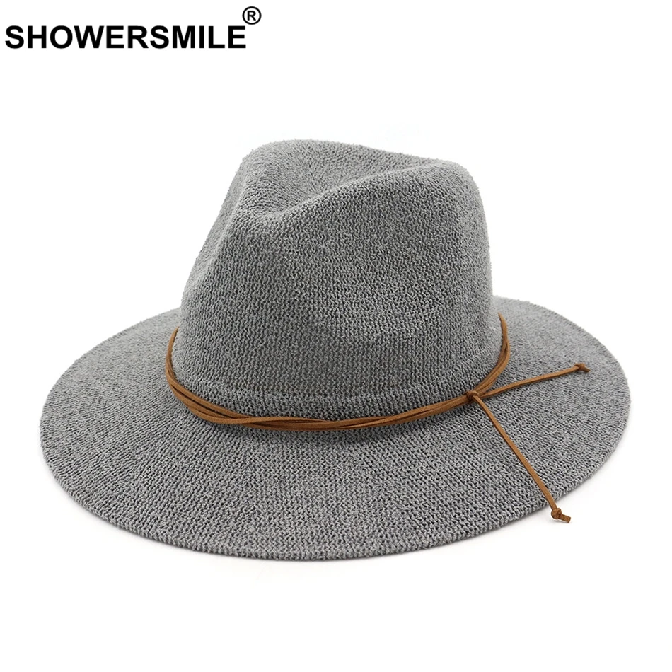 grey panama hat