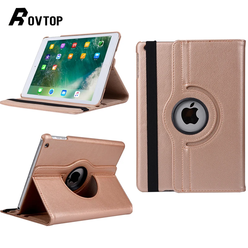 

Rovtop Case For IPad Mini 2 1 3 9.7 2018 2017 Case Cover Funda For IPad Air 2 1 5 6 360 Rotation Leather A1432 A1454 Protective