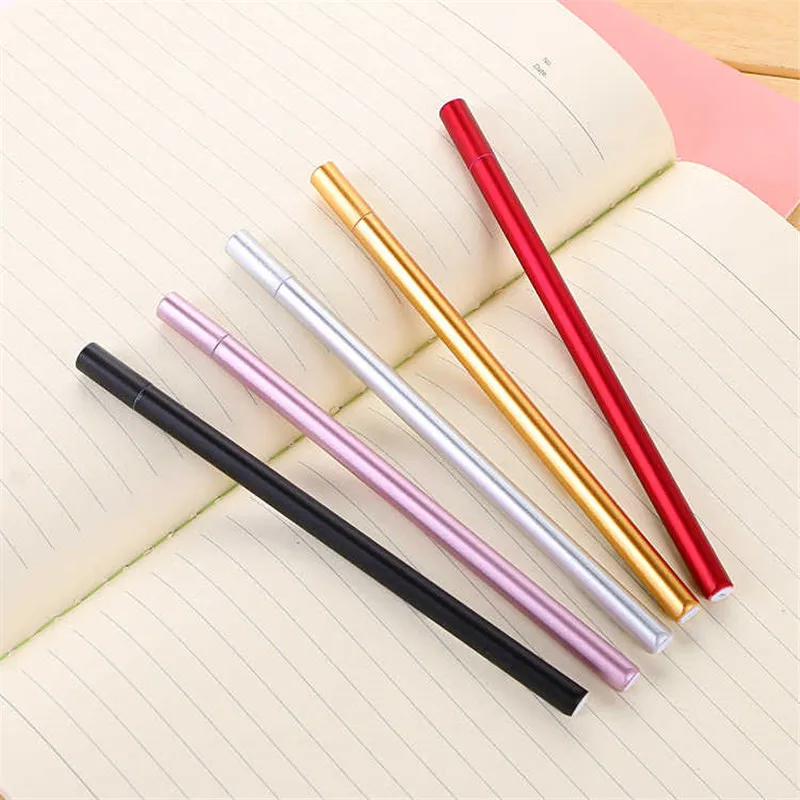 

1pcs Kawaii creativos Ballpoint Pen Pure color pattern school Office stationery Supplies Black Black ink 0.5mm Pen refill
