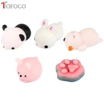 

TOFOCO Antistress Funny Gadget Squishy Squeeze Balle Kawaii Collection Fun Joke GiftSoft Squeeze Bread Cake Kids Toy Gift