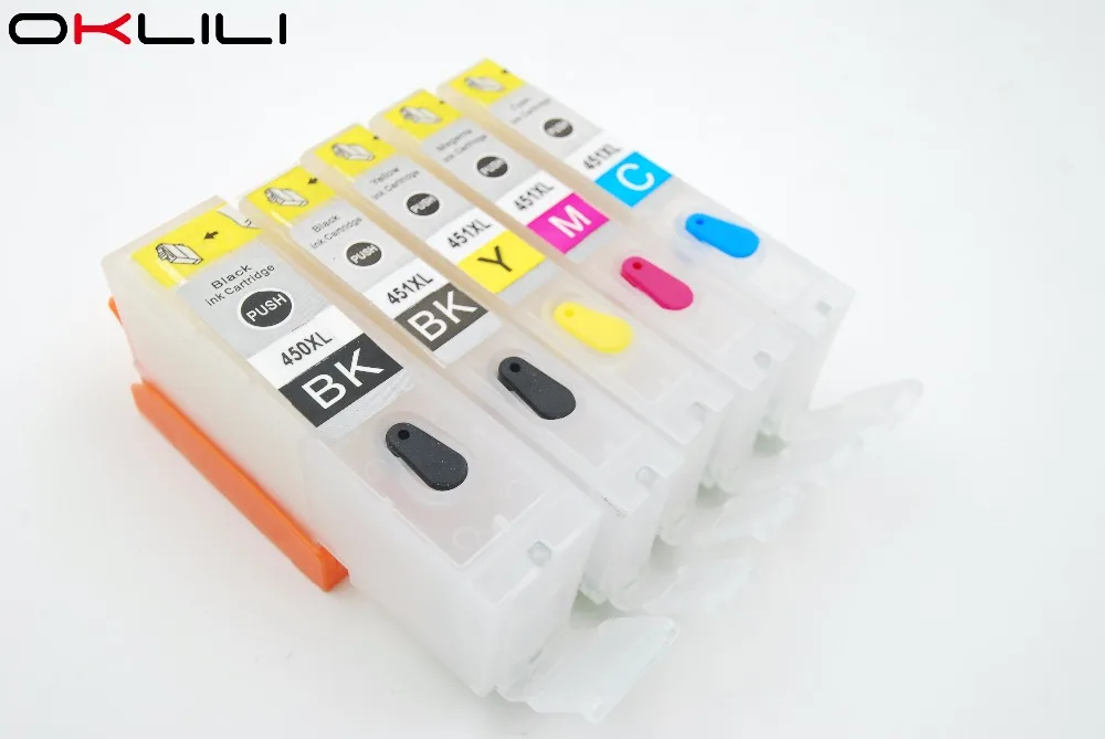 

PGI 450 CLI 451 PGI-450 CLI-451 Refillable Ink Cartridge for Canon iP7140 iP7240 MG5440 MG5540 MG6440 MX924 iX6840 MG6340 iP8740