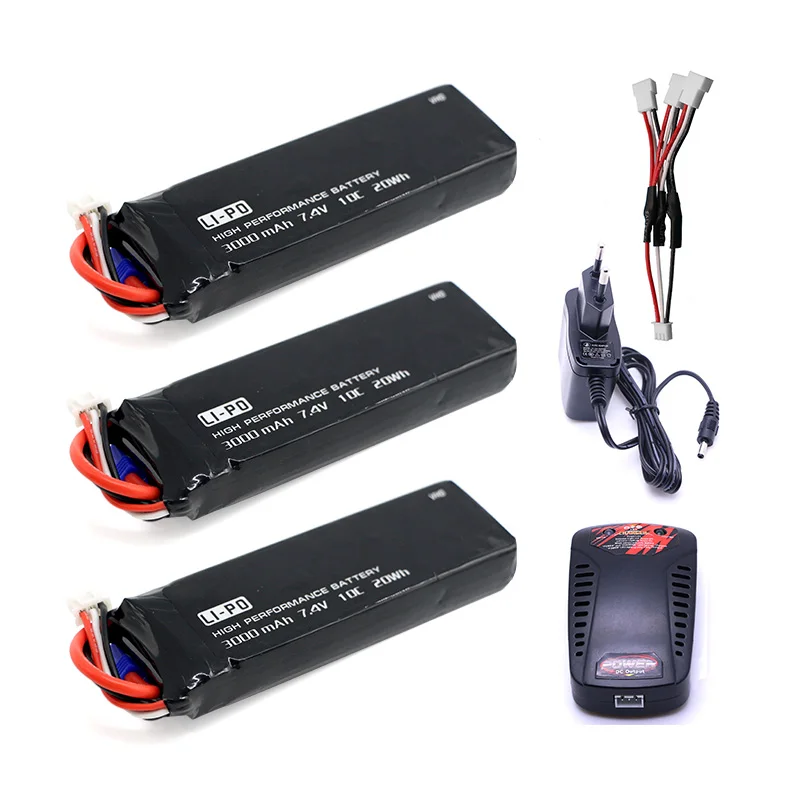 vho 3pcs 7 4v 3000mah 10c hubsan h501s lipo battery batteies cable for charger hubsan h501c rc vho 3pcs 7 4v 3000mah 10c hubsan h501s lipo battery batteies cable for charger hubsan h501c rc