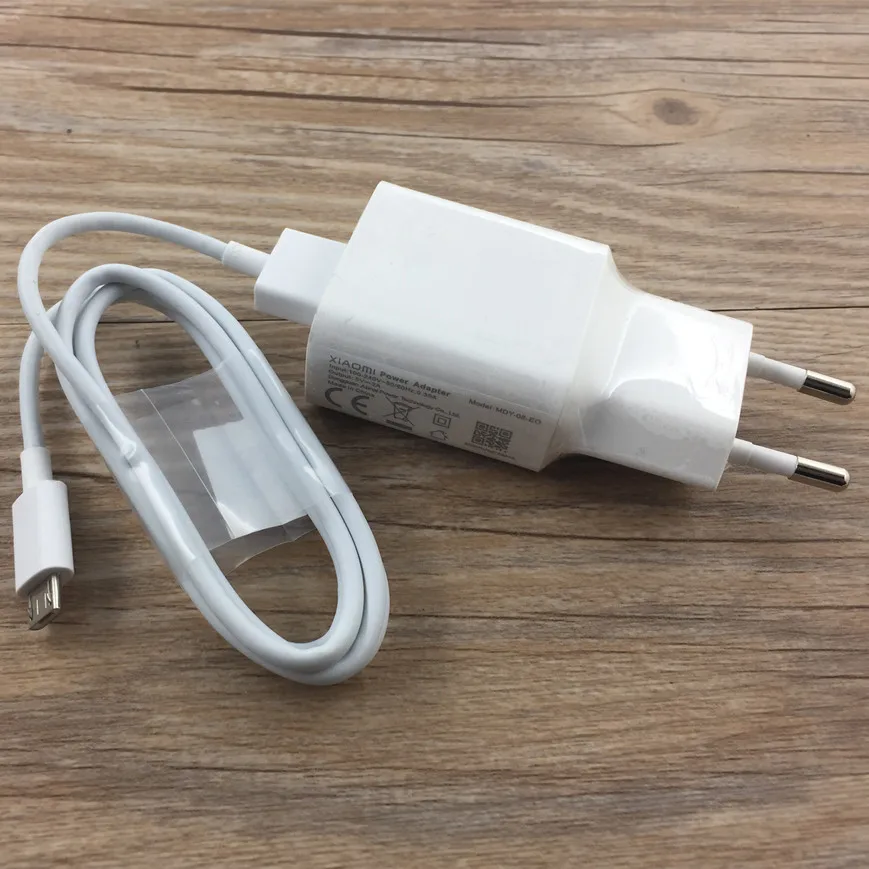 Быстрое зарядное устройство XIAOMI 5V2A QC2.0 EU US USB 10 Вт адаптер Micro Дата кабель для Mi 3S 4 4X