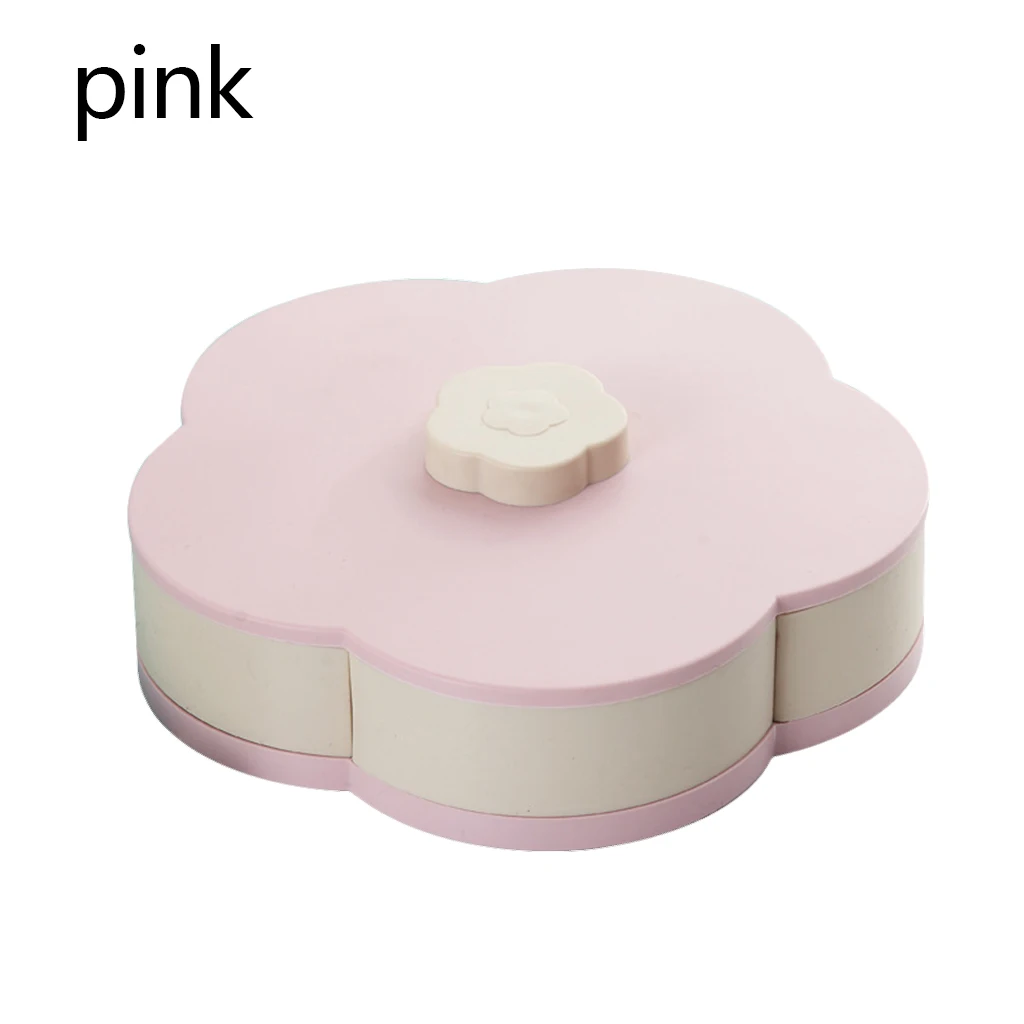 Plastic Storage Box For Seeds Nuts Candy Box Dry Fruits Case Plum Type Snack Container For Kids Protect Fruit Case Organizer Box - Цвет: Pink L
