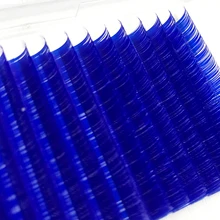 Большая емкость с curl 0,07 мм 8/12 мм накладные ресницы синий цвет ресниц индивидуальный Цветные Ресницы искусственная объем и удлинение ресниц