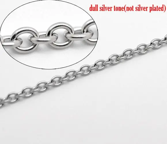 

DoreenBeads Silver Color Links-Opened Stainless Steel Cable Chains Findings 5x4mm(1/4"x1/8"),sold per pack of 10M(393-3/4")