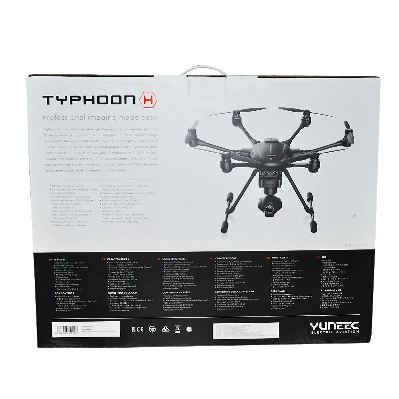 Yuneec Typhoon H480 h 480 Радиоуправляемый Дрон с камерой HD 4K RTF Радиоуправляемый вертолет Избегайте препятствий 3Aixs 360 Gimbal vs DJI Phantom 3 4 RC