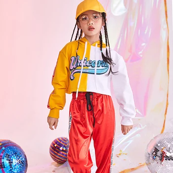 

Hot Fashion Design Jazz Dance Clothes Girl's Practice Stage Costume Hip-hop Performance Costume Suit For Girls BL1016