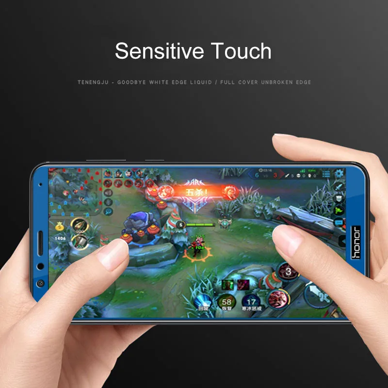 Закаленное стекло для Huawei Honor 8 Lite 9 защита экрана полное покрытие 6C Pro 7X V10|Защитные